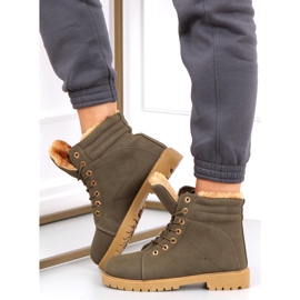 Stivali da donna in legno coibentato Polle Green Black verde 1