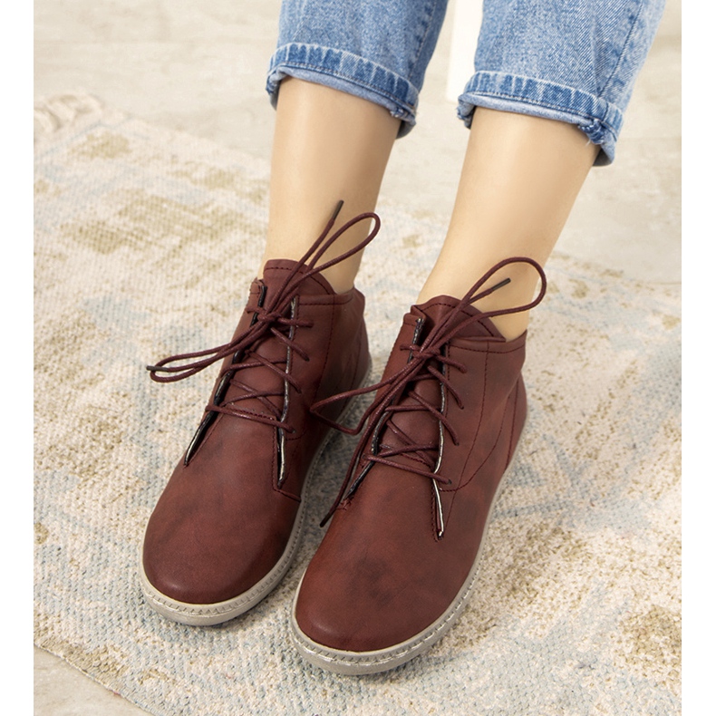 Stivali da donna casual Keira bordeaux chiaretto rosso 1