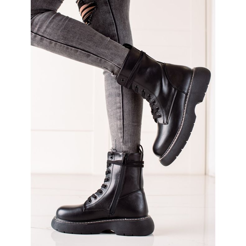 TRENDI Borse nere sulla piattaforma nero 1