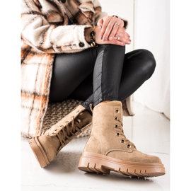 TRENDI Trapper in camoscio marrone beige 1