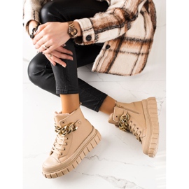 TRENDI Stivali Caldi Scarpe Da Ginnastica beige 1