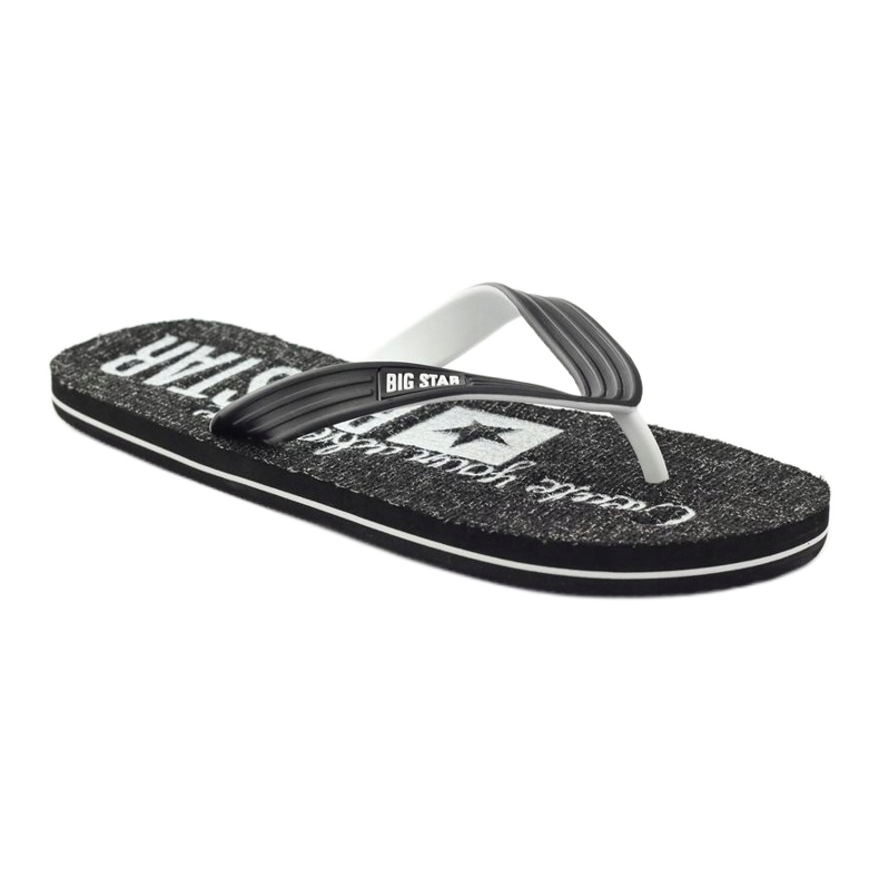 Big Star 174621 infradito scarpe da uomo bianca nero 1