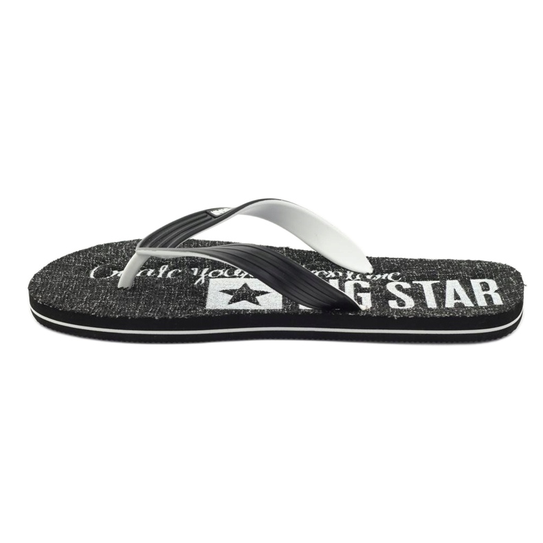 Big Star 174621 infradito scarpe da uomo bianca nero 2