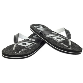 Big Star 174621 infradito scarpe da uomo bianca nero 3