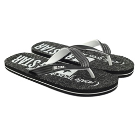 Big Star 174621 infradito scarpe da uomo bianco nero 4