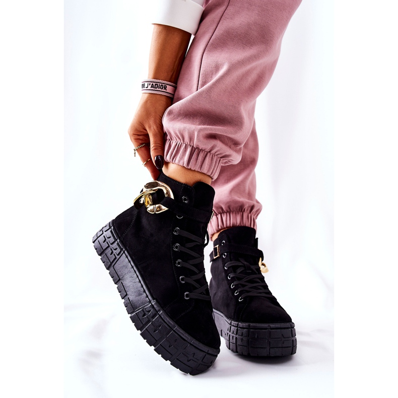 Sneakers Alte Sulla Piattaforma Evenia Nera nero 2