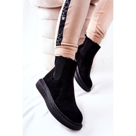 PS1 Stivaletti in pelle scamosciata Stivali Jodhpur sulla piattaforma Black Marissa nero 2