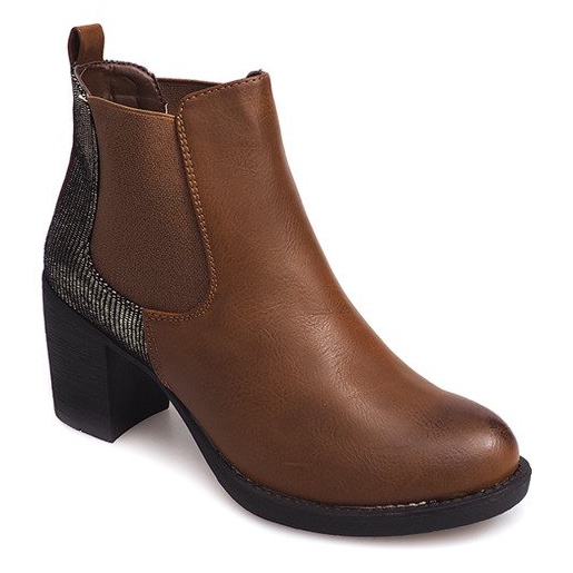 Stivali Sul Tacco Con Elastico 1227 Camel marrone 2