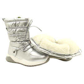 Stivali da neve impermeabili per bambini Miss Evento 21DZ23-4325 Argento d'argento 4