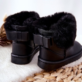 Stivali Da Neve Per Bambini Con Pelliccia Nero Madie 1