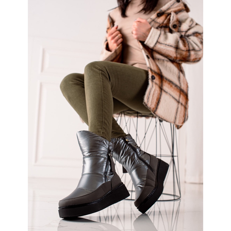 Weide Comodi scarponi da neve caldi nero 2