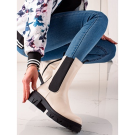 Goodin Stivali alti alla moda beige 2