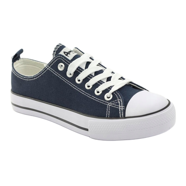 American Club Sneaker femminili legate blu navy American LH10 multicolore 2