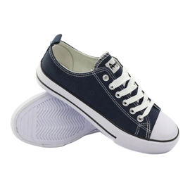 American Club Sneaker femminili legate blu navy American LH10 multicolore 4