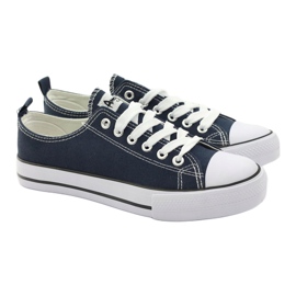 American Club Sneaker femminili legate blu navy American LH10 multicolore 5