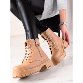 TRENDI Trappers marroni con cerniera marrone 1