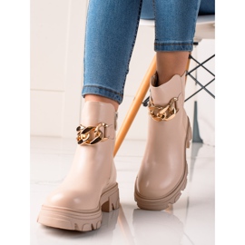 Bestelle Stivaletti Beige Con Catena 1
