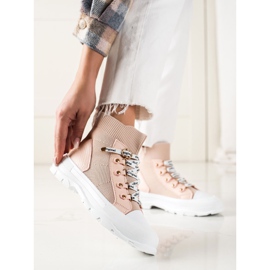 Goodin Sneakers alte alla moda rosa 1