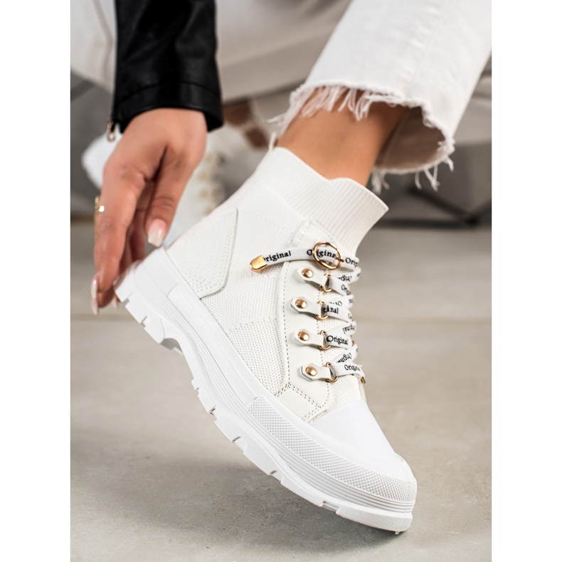 Goodin Sneakers alte alla moda bianco 2