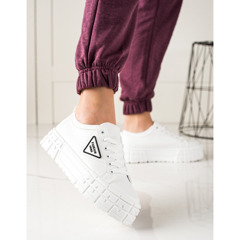Goodin Sneakers Con Ecopelle Sulla Piattaforma bianco 1