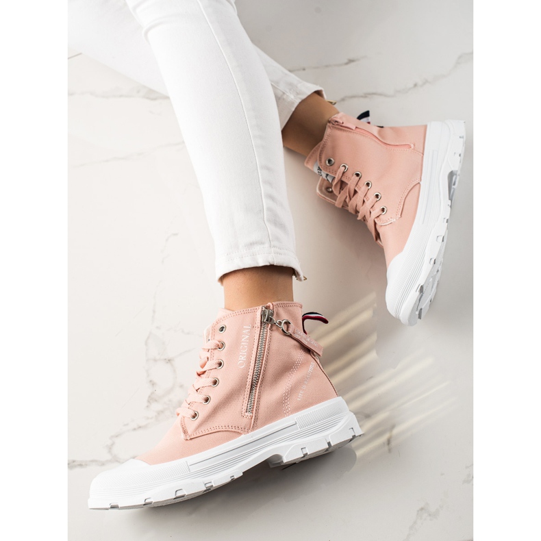Goodin Sneakers Con Cerniera Decorativa rosa 1