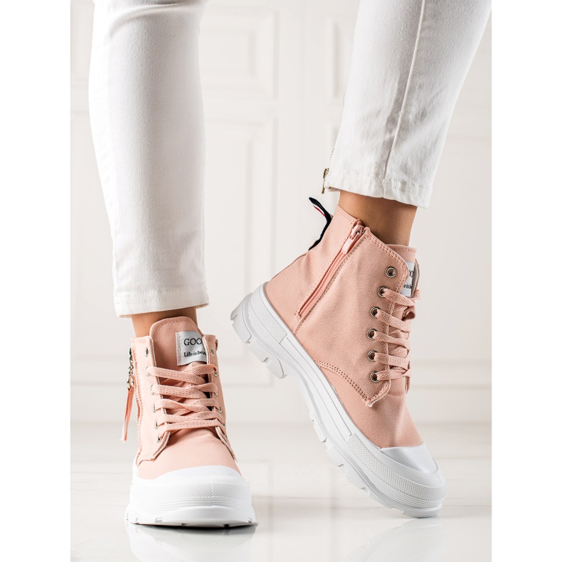 Goodin Sneakers Con Cerniera Decorativa rosa 2