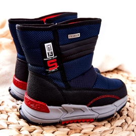 PJ2 Stivali da neve alti e caldi per bambini Navy Blue Leoth nero blu navy 2