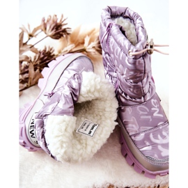 PJ2 Stivali Da Neve Caldi Da Bambino Con Cerniera Viola Cleome 1