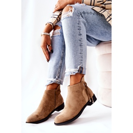Stivali Donna Camoscio Beige Numbero 2