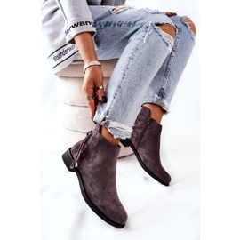 Stivali Donna Scamosciato Grigio Numbero 1