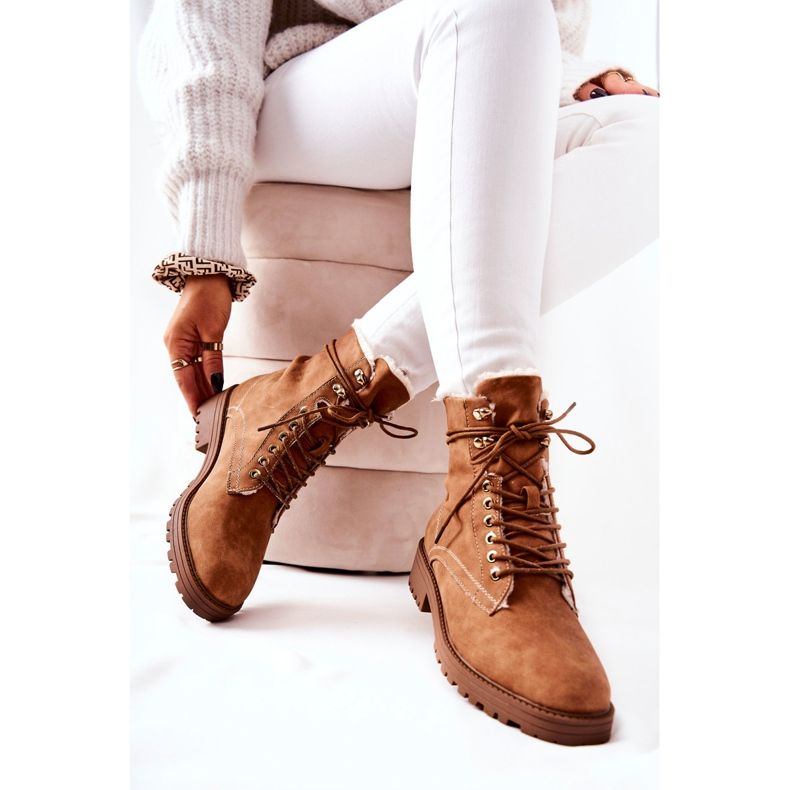 Stivali caldi Workers Camel Kimmie marrone 2