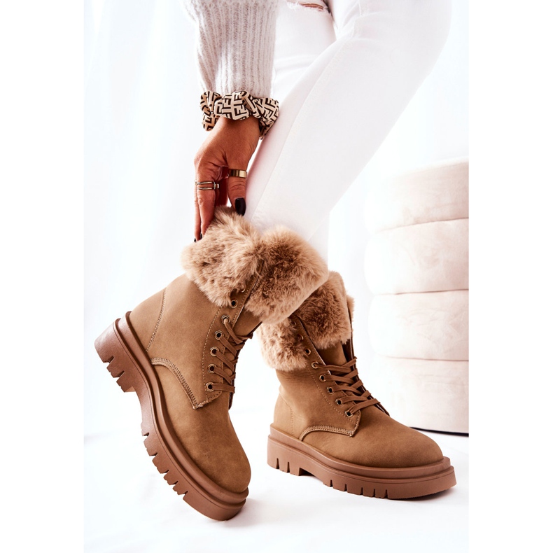 Stivali Caldi Con Pelliccia Beige Farley marrone 1