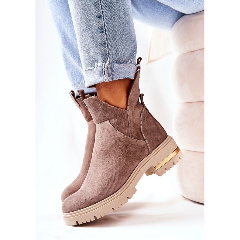 PA2 Stivali Caldi Con Taglio Cappuccino Tanya beige 1