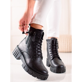 Goodin Trapper alla moda con cerniere decorative nero 1