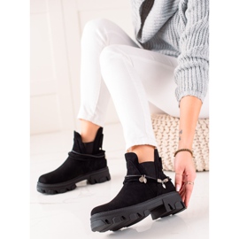 Goodin Stivali slip-on con strisce decorative nero 2