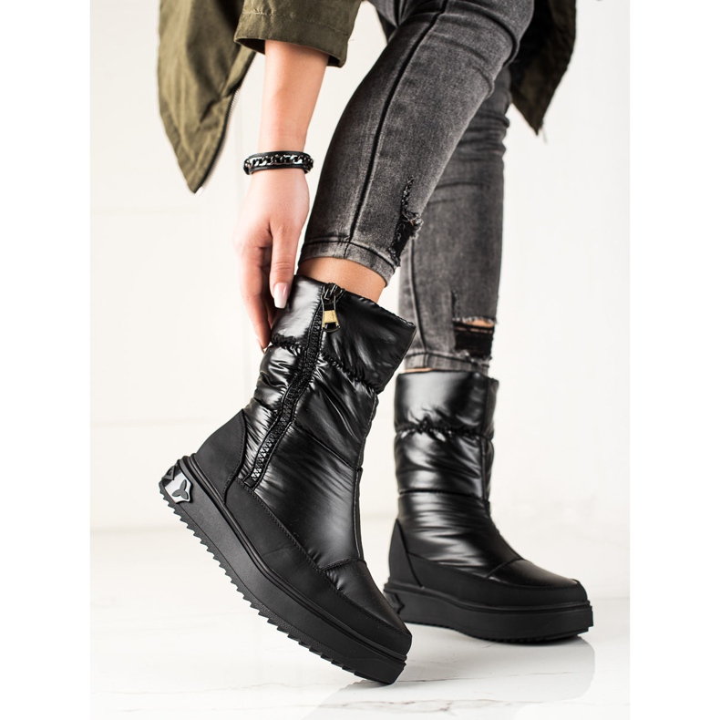 Weide Stivali da neve neri alla moda nero 1