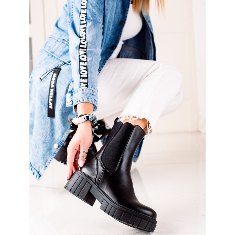 Seastar Stivali neri sulla piattaforma nero 2