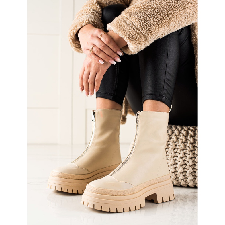 Seastar Operai classici con cerniera beige 1