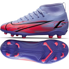 Nike Mercurial Superfly 8 Club Km Mg Jr DB0925 506 scarpe da calcio rosa, viola viola 2