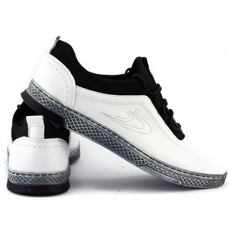 Polbut Scarpe casual da uomo in pelle K24 bianche bianca 2