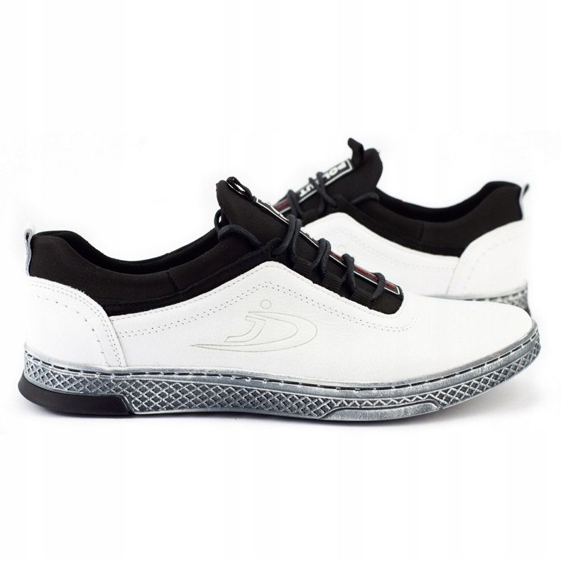 Polbut Scarpe casual da uomo in pelle K24 bianche bianca 3