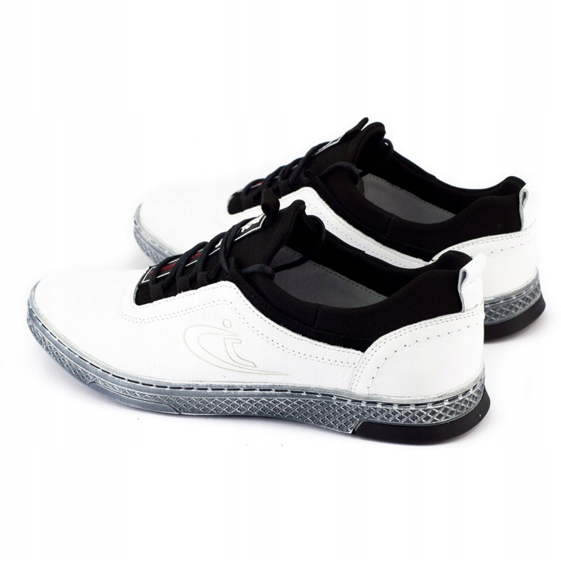 Polbut Scarpe casual da uomo in pelle K24 bianche bianco 5