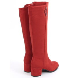 Stivali con tacco basso Ritta Violaceo rosso 2