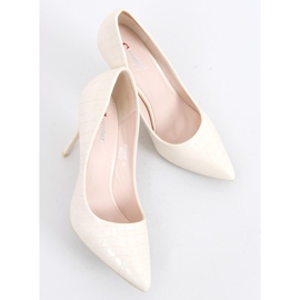 Tacchi alti da donna in pelle di serpente Hanne Beige 1