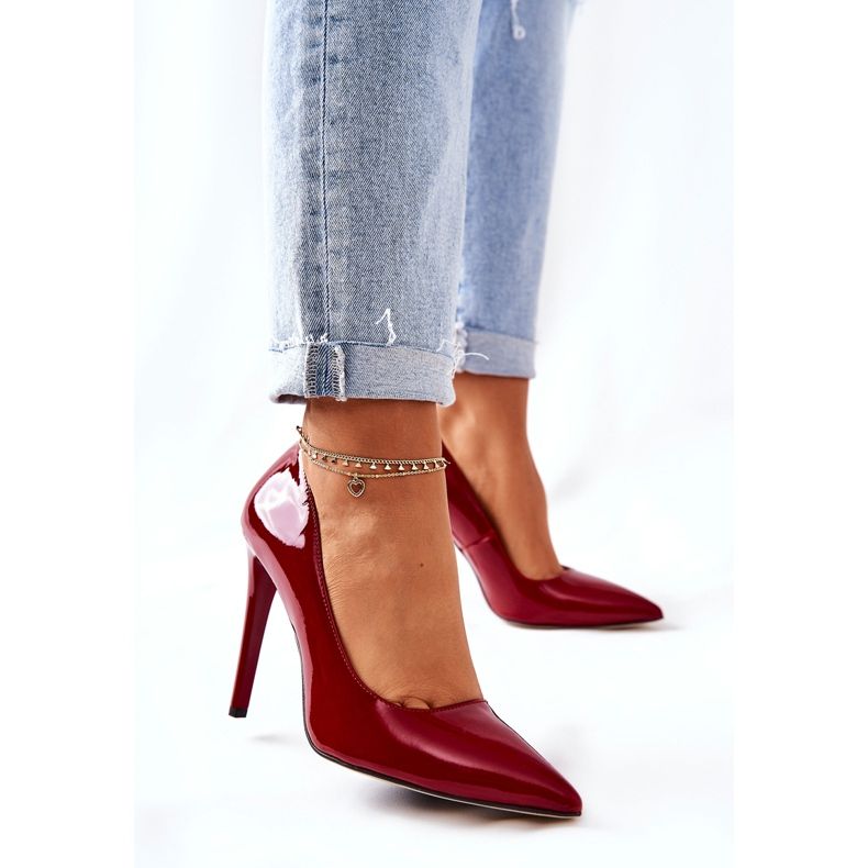 Tacchi alti laccati in Spitz Monnari 0220-005 Rosso 1