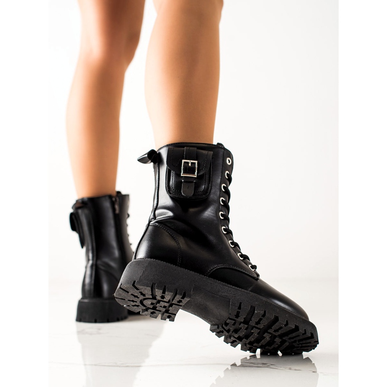 Groto Gogo Trapper alla moda con una tasca nero 1