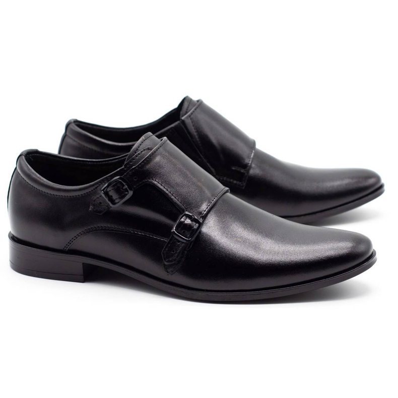 Olivier Scarpe in pelle maschile monaci 287l nero 2