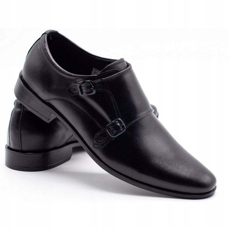 Olivier Scarpe in pelle maschile monaci 287l nero 3