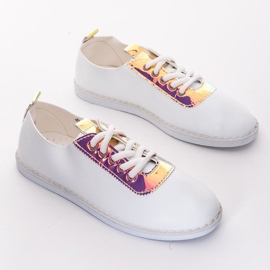 Sneakers da donna White Roses bianca d'oro 1
