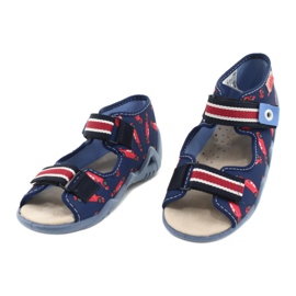 Scarpe per bambini Befado gialle 350P018 rosso blu navy 3